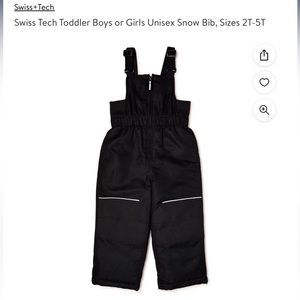 Swiss Tech Toddler Boys or Girls Unisex Snow Bib, Size 3t - brand new with tags